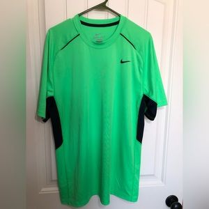 Nike Dri-Fit, Green Short Sleeve Shirt, Men’s Size Large